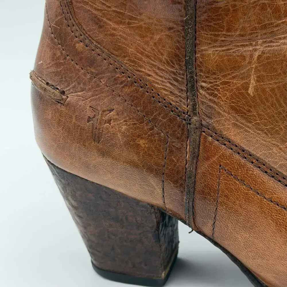 Frye Renee Seam Short Leather Ankle Boots